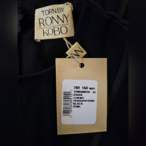 Torn by Ronny Kobo Delilah Mesh Dress in Black | XS | NWT - Picture 11 of 13